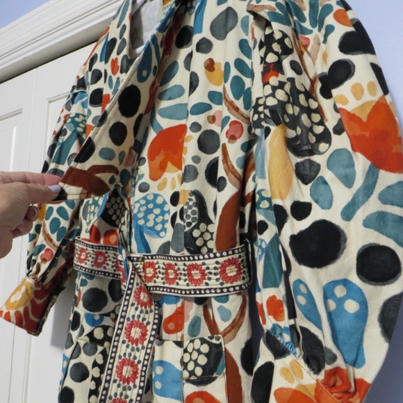 FARM Rio Cream Maxi Dress with Red, Blue & Black Floral Print - Picture 9 of 14